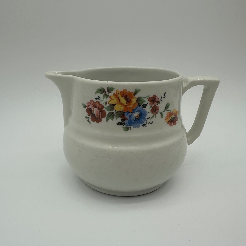 Vintage Drip-O-lator Floral Ceramic Pitcher Enterprise Aluminum Co Massillon OH